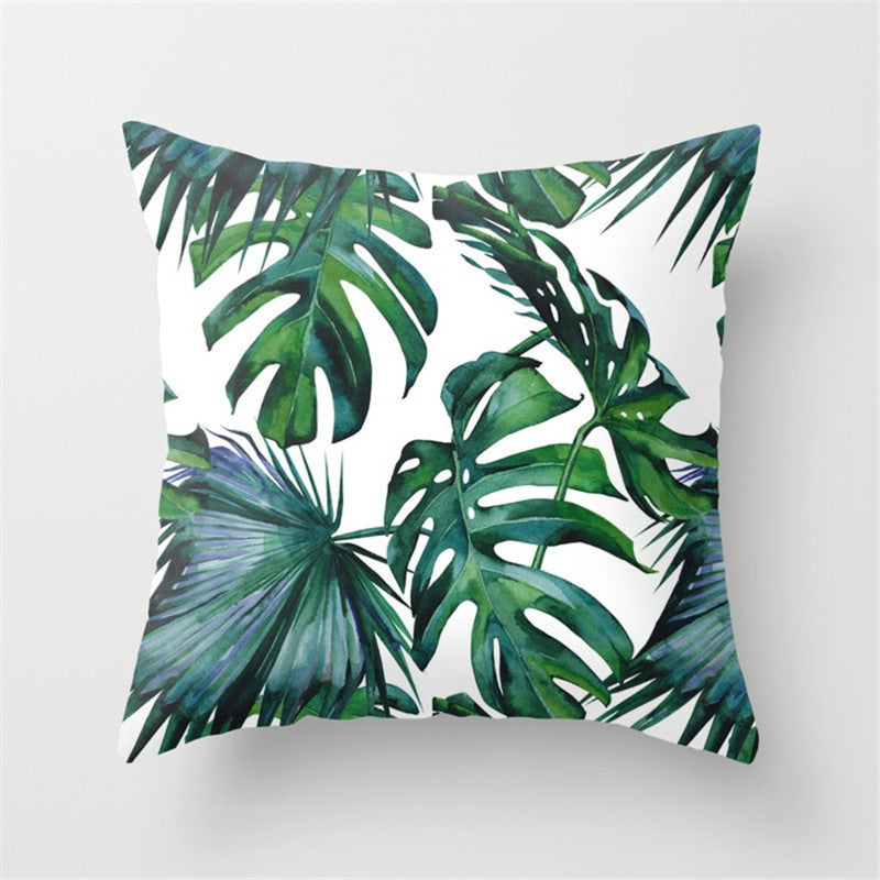 Housse de coussin tropical