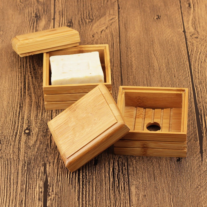 Porte-savon en bois de bambou