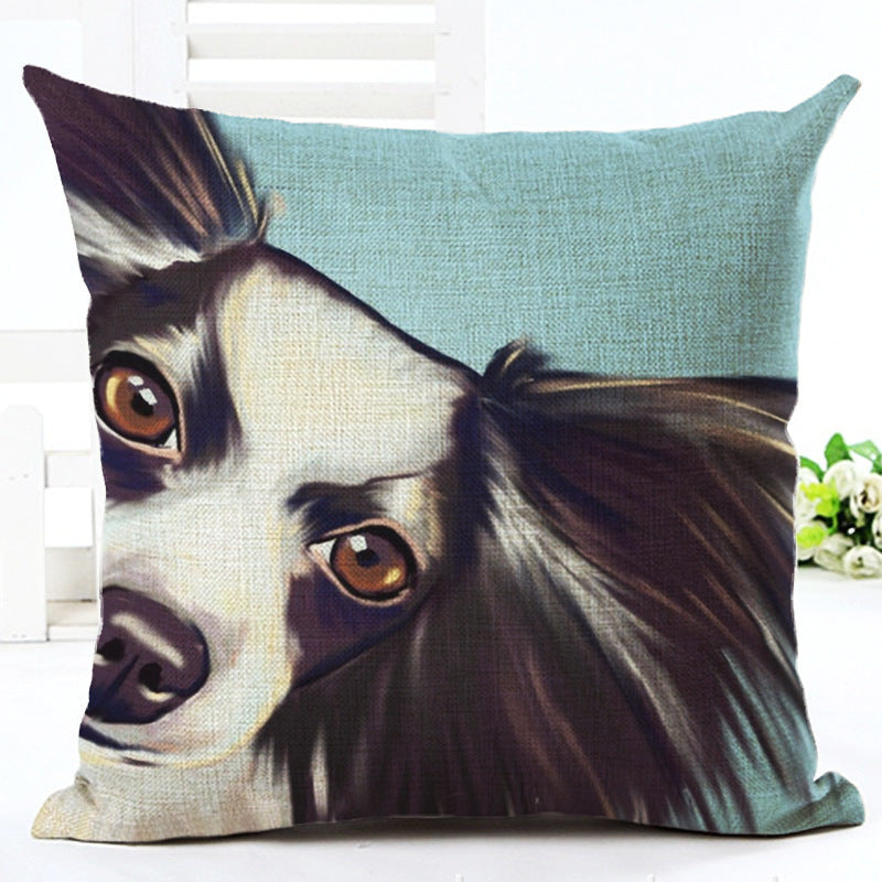 Housse de coussin chien 45x45