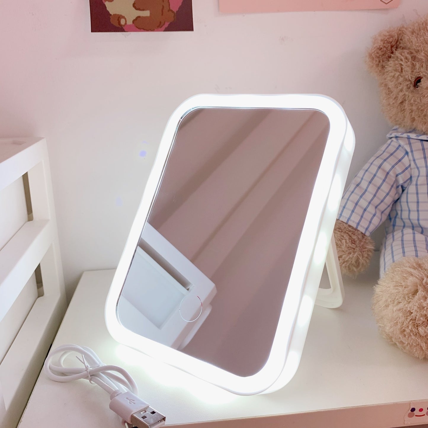 Miroir de bureau avec LED
