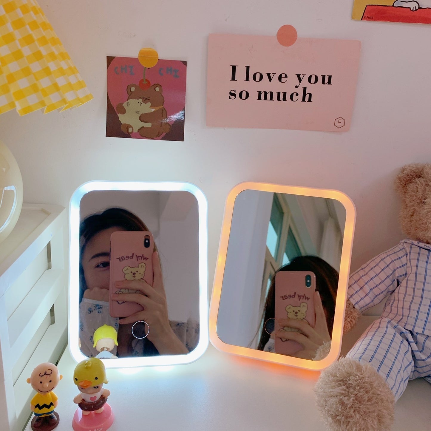 Miroir de bureau avec LED