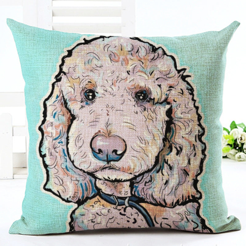 Housse de coussin chien 45x45