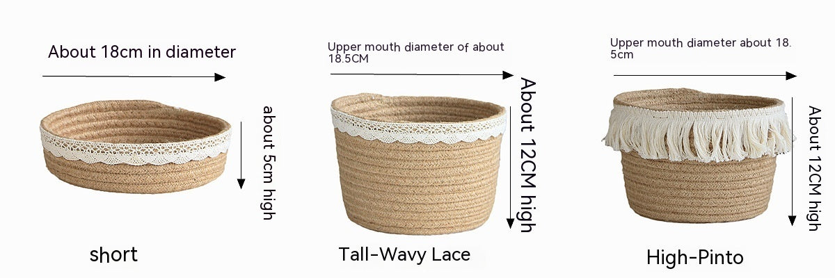 Panier de rangement en jute