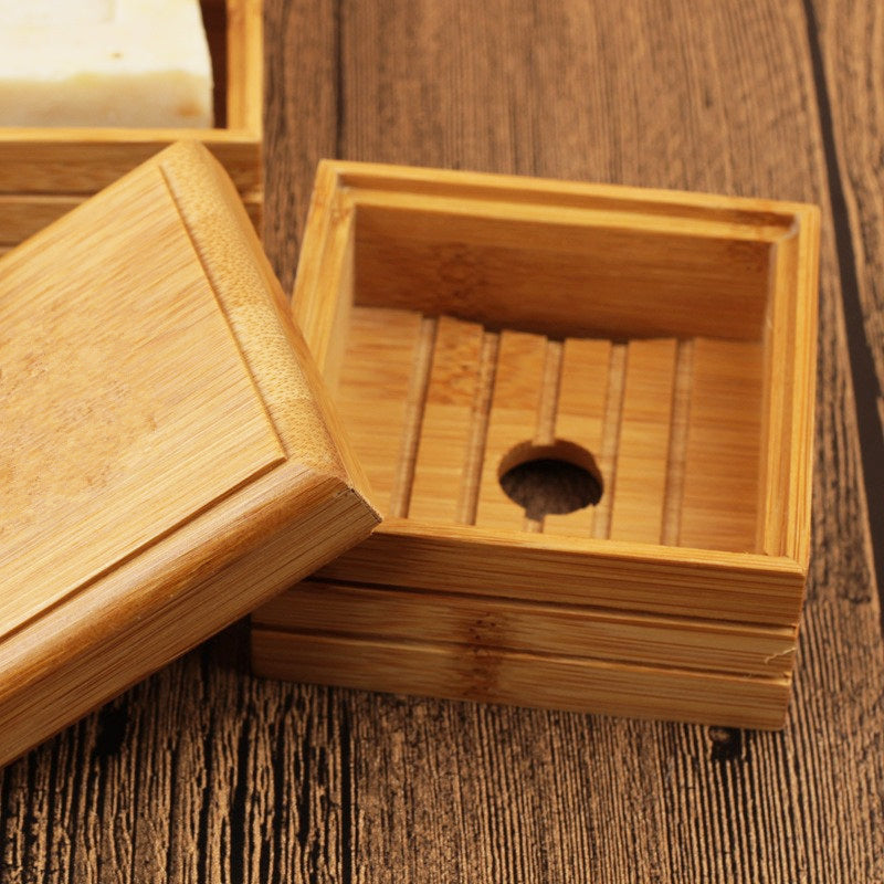Porte-savon en bois de bambou