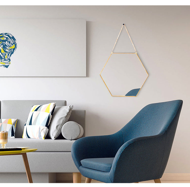 Miroir losange avec chaine
