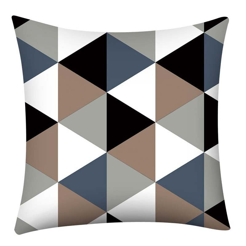 Housse de coussin géométrique