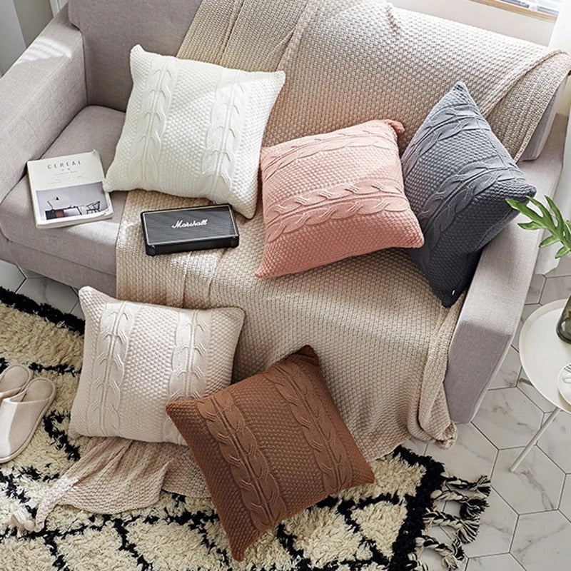Housse de coussin en laine 45x45
