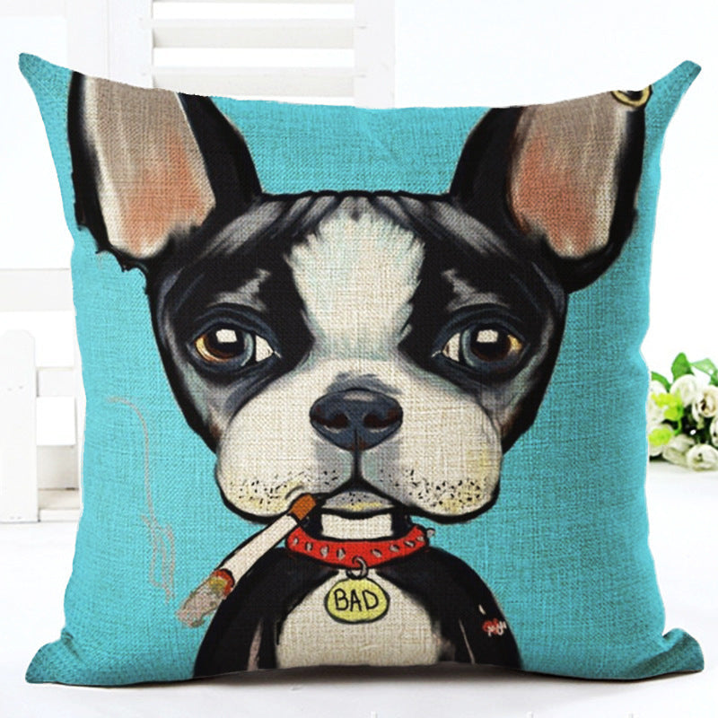 Housse de coussin chien 45x45