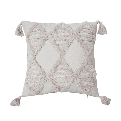 Housse de coussin à Pompons