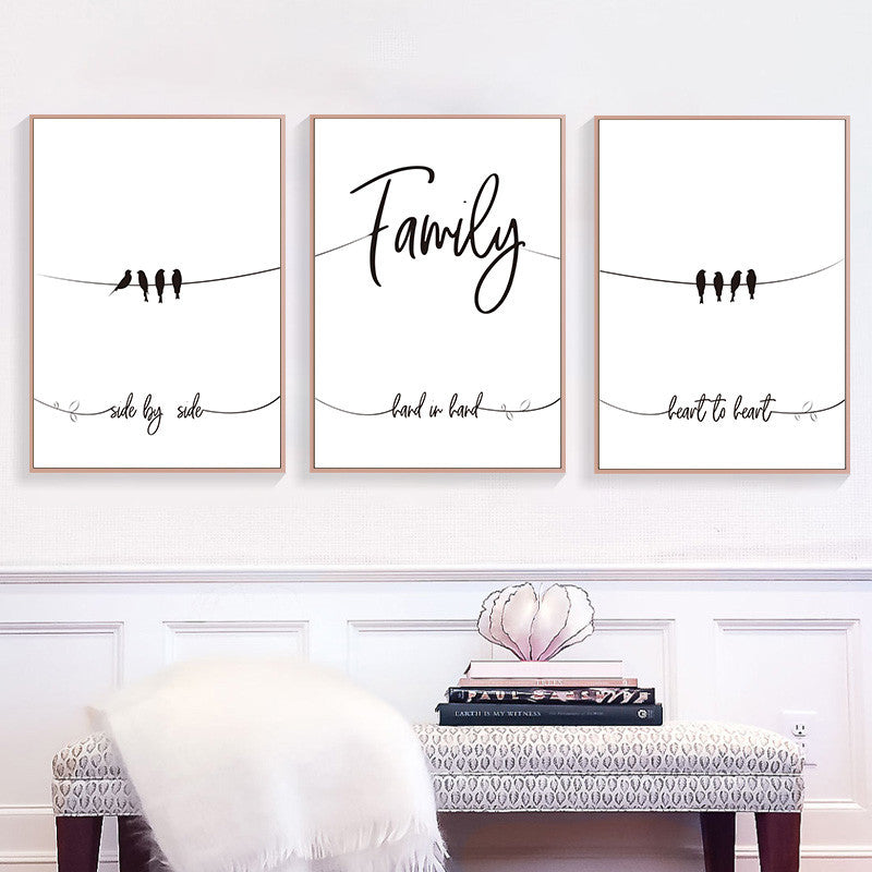 Affiche Murale famille d'oiseaux