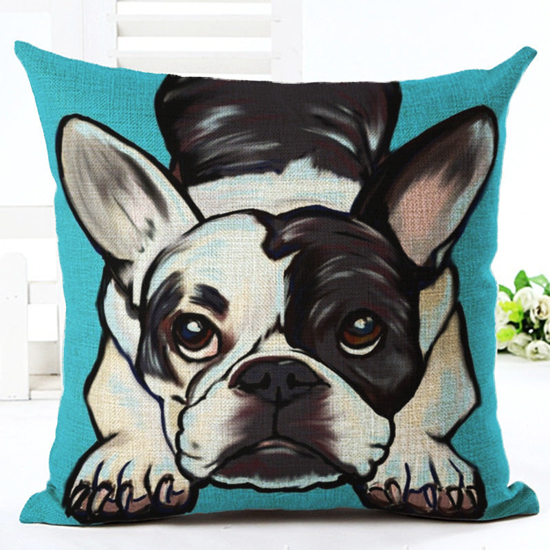 Housse de coussin chien 45x45